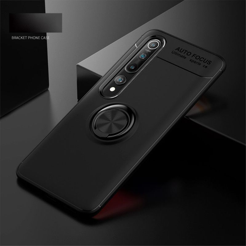 Case Kuoret Xiaomi Mi 10 / 10 Pro Punainen Musta Puhelinkuoret Pyörivä Rengas