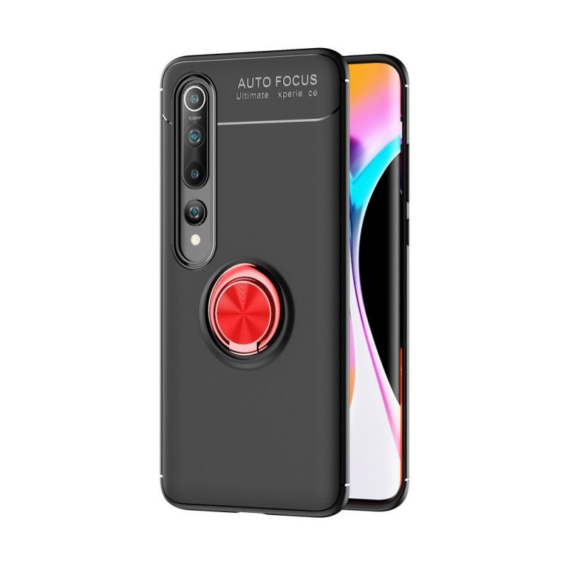 Case Kuoret Xiaomi Mi 10 / 10 Pro Punainen Musta Puhelinkuoret Pyörivä Rengas