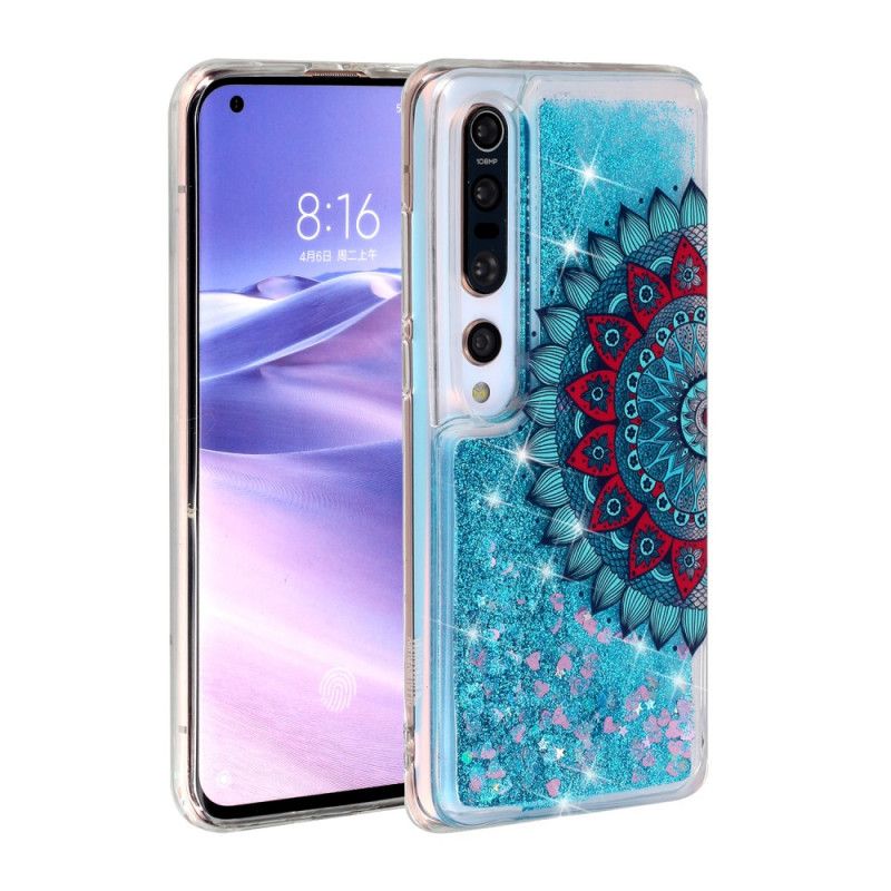 Case Kuoret Xiaomi Mi 10 / 10 Pro Vaaleansininen Tummansininen Puhelinkuoret Kimalteleva Mandala