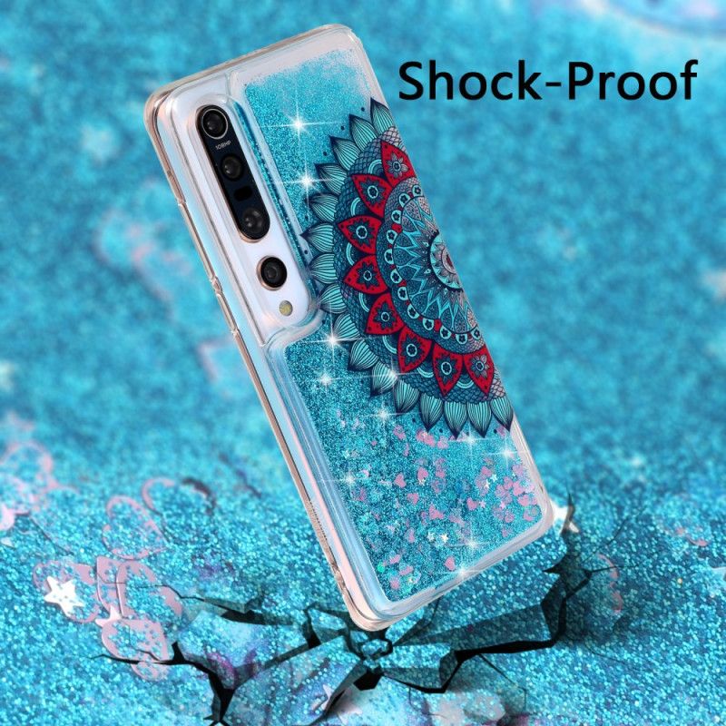 Case Kuoret Xiaomi Mi 10 / 10 Pro Vaaleansininen Tummansininen Puhelinkuoret Kimalteleva Mandala