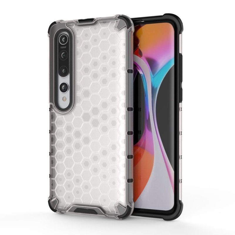 Case Kuoret Xiaomi Mi 10 / 10 Pro Valkoinen Musta Puhelinkuoret Hunajakennotyyli