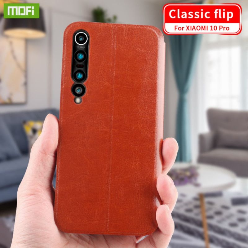 Flip Kotelot Xiaomi Mi 10 / 10 Pro Magenta Musta Puhelinkuoret Mofi