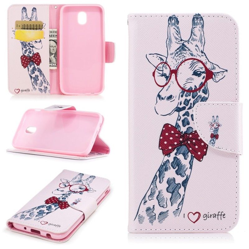 Flip Case Samsung Galaxy J3 2017 Nörtti Kirahvi