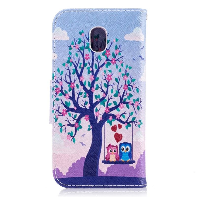 Flip Case Samsung Galaxy J3 2017 Pöllöt Keinussa