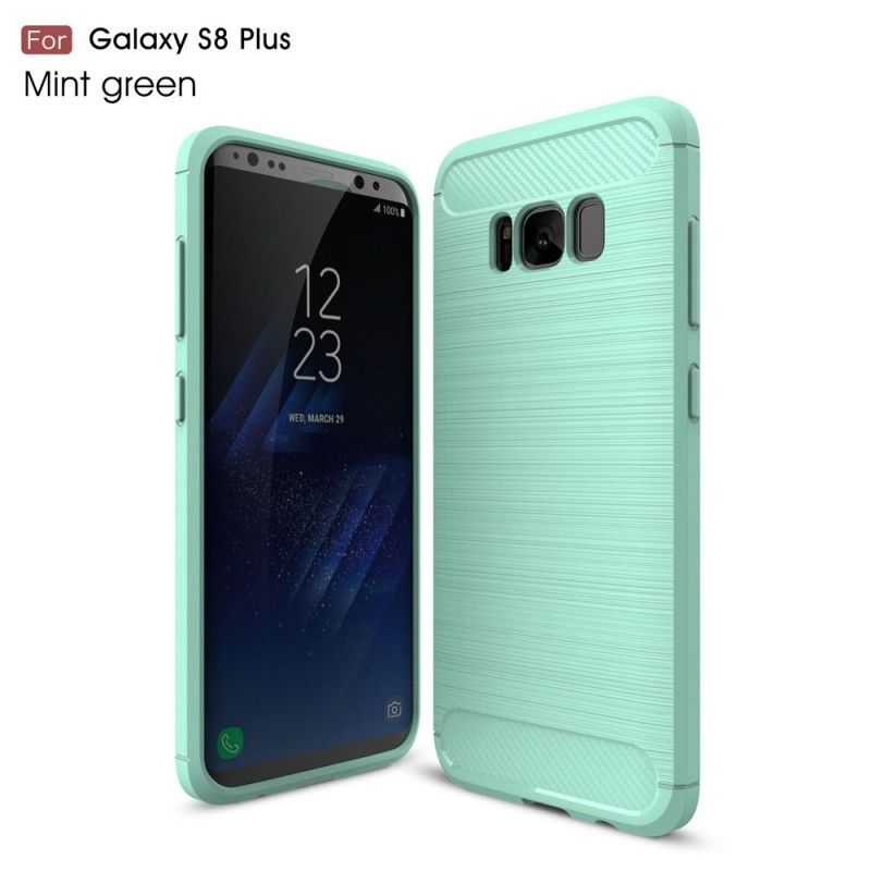 Case Kuoret Samsung Galaxy S8 Plus Punainen Musta Puhelinkuoret Harjattu Hiilikuitu