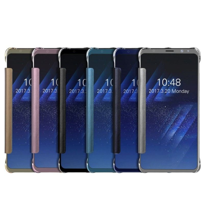 Flip Kotelot Samsung Galaxy S8 Plus Tummansininen Musta Puhelinkuoret Peili