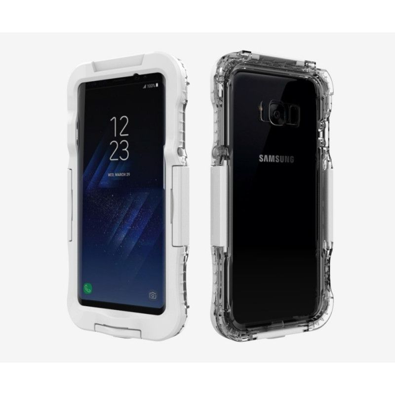 Kuori Samsung Galaxy S8 Plus Valkoinen Musta Vedenpitävä 6M Suojakuori