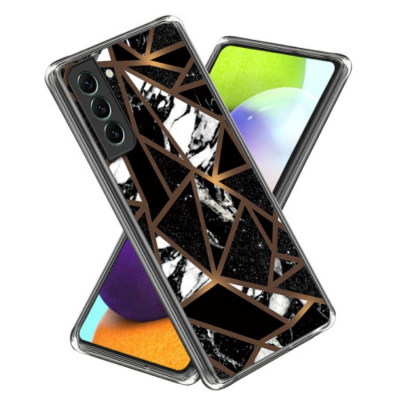 Case Samsung Galaxy S24 5g Puhelinkuoret Abstrakti Marmorikuvio Musta Geometria