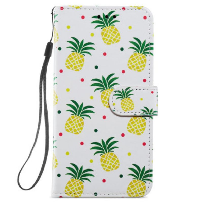 Kotelot Samsung Galaxy S24 5g Ananas Hihnalla Suojakuori