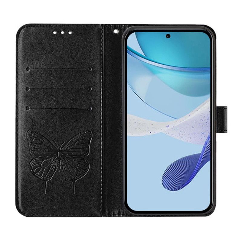 Kotelot Samsung Galaxy Z Fold 6 Kukkaperhonen Hihnalla