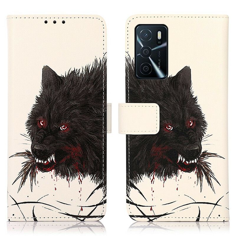 Flip Kotelot Oppo A16 / A16s Hungry Wolf