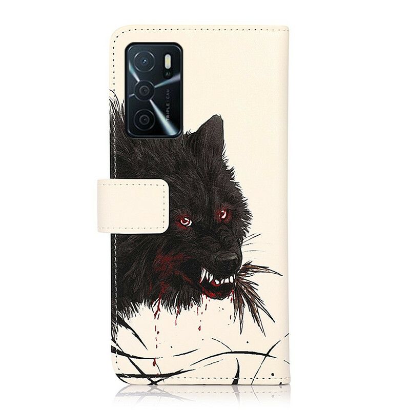 Flip Kotelot Oppo A16 / A16s Hungry Wolf