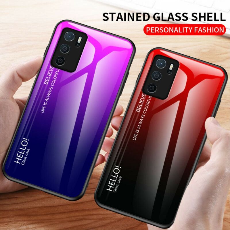 Kuori Case Oppo A16 / A16s Puhelinkuoret Tempered Glass Hei