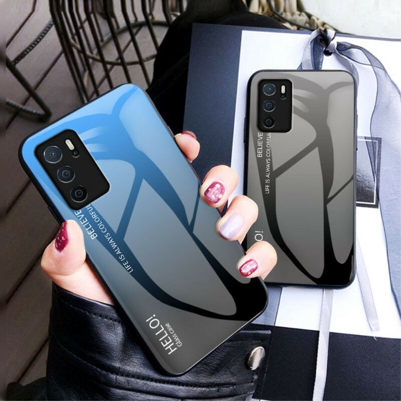 Kuori Case Oppo A16 / A16s Puhelinkuoret Tempered Glass Hei