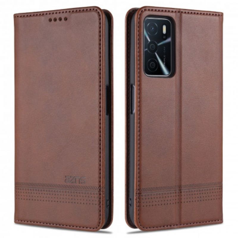 Nahkakuori Flip Kotelot Oppo A16 / A16s Puhelinkuoret Azns Leather Style