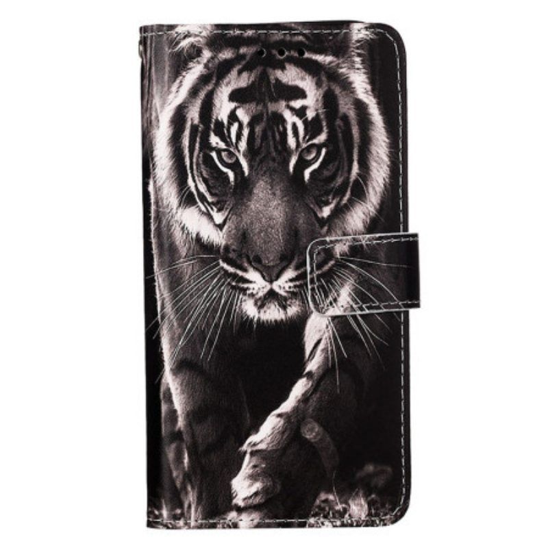 Kotelot Samsung Galaxy S23 Ultra 5G Suojaketju Kuori Strappy Night Tiger