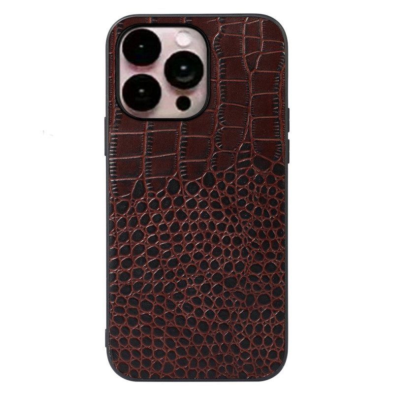 Case iPhone 14 Pro Max Aito Crocodile Texture -nahka