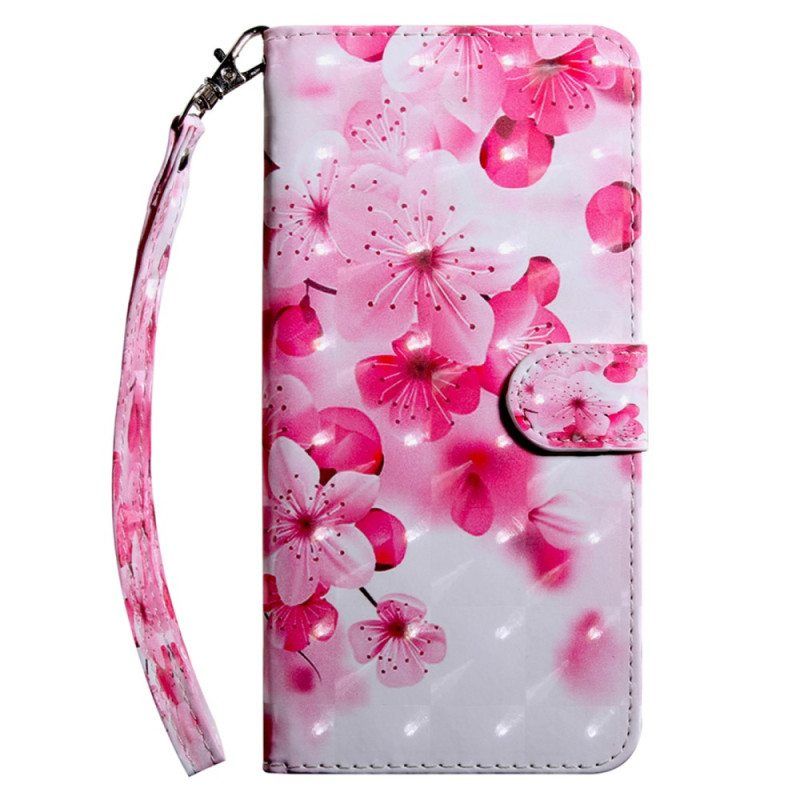 Kotelot iPhone 15 Pro Suojaketju Kuori Strap Flowers