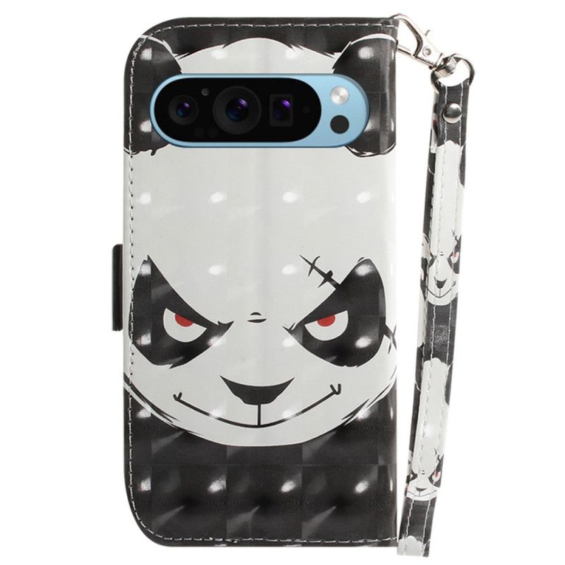 Kotelot Google Pixel 9 Pro Angry Panda Love Hihnalla