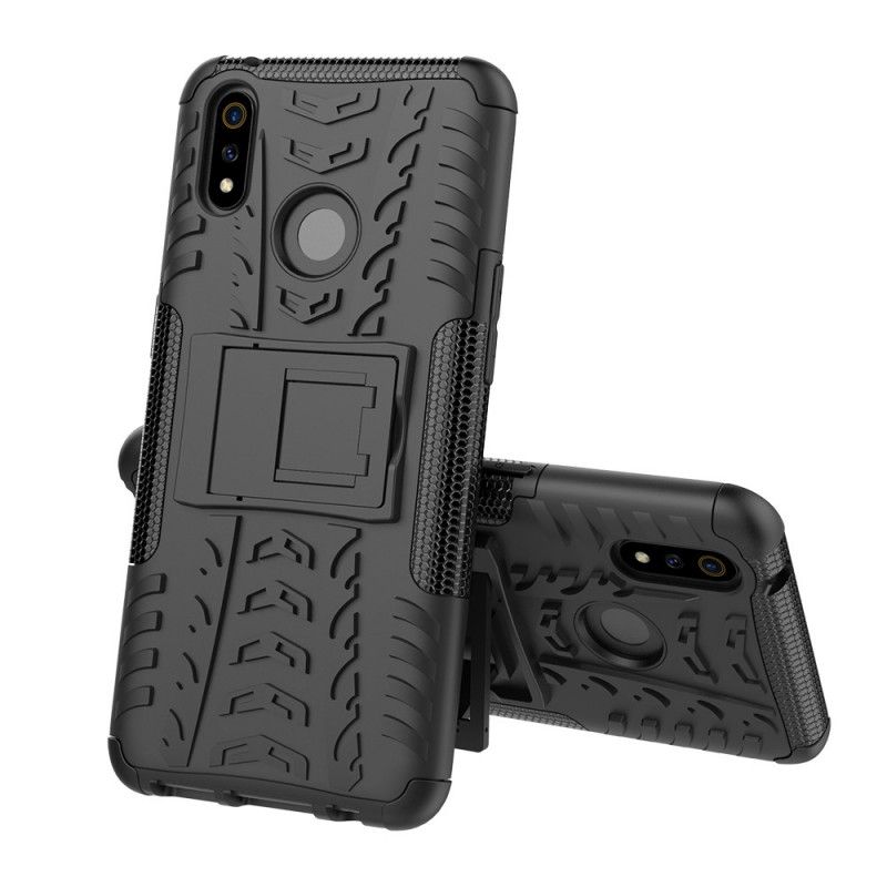 Case Kuoret Oppo Realme 3 Pro Valkoinen Musta Puhelinkuoret Erittäin Kestävä