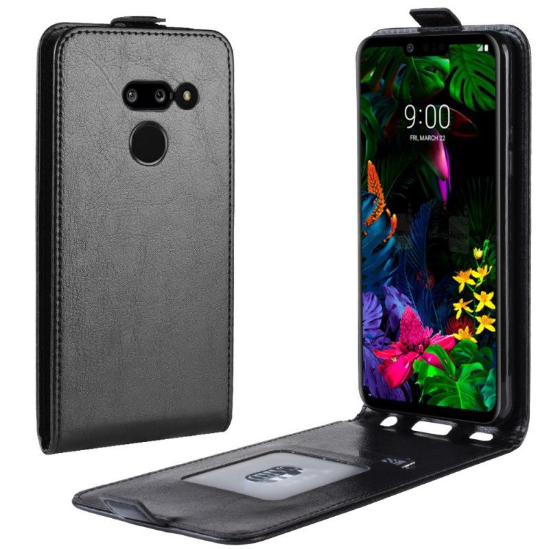 Flip Case ThinQ LG G8 ThinQ Ruskea Musta Taitettava Nahkaefekti