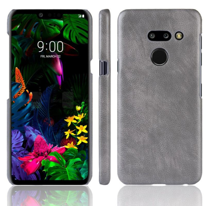 Kuori ThinQ LG G8 ThinQ Punainen Musta Litsi Nahkaa Suojakuori