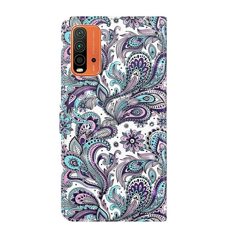 Flip Kotelot Xiaomi Redmi 9t Kukkakuvioita Suojakuori