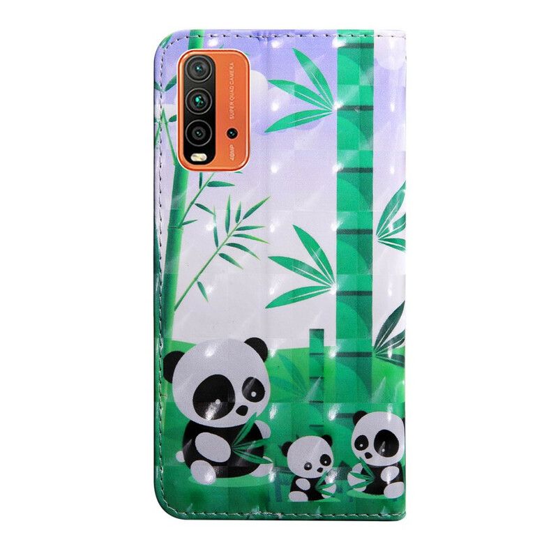 Flip Kotelot Xiaomi Redmi 9t Light Spot Pandas