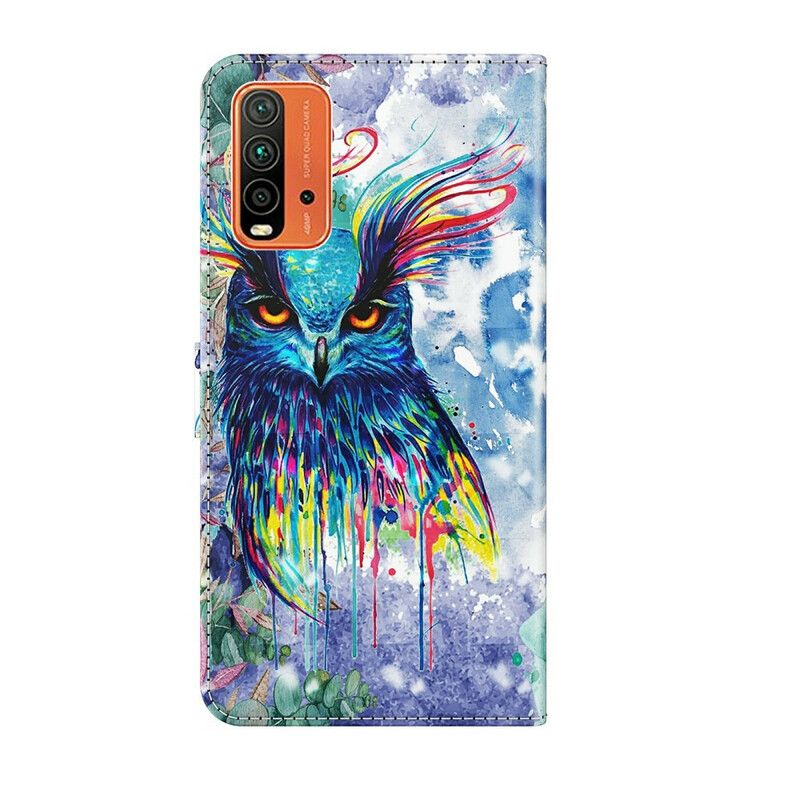 Flip Kotelot Xiaomi Redmi 9t Lintu-akvarelli