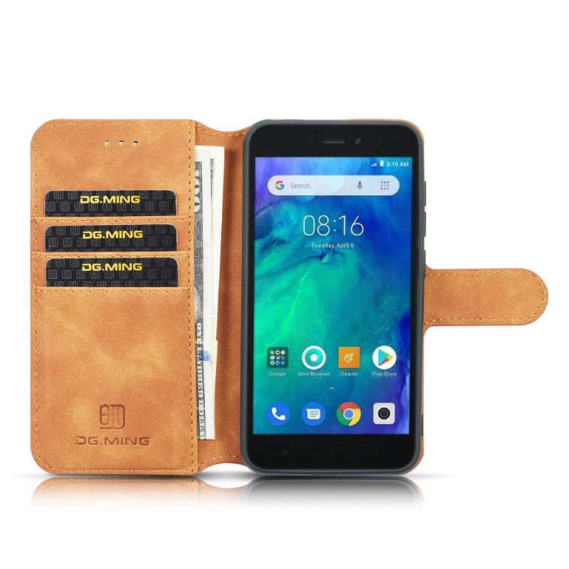 Flip Case Xiaomi Redmi Go Harmaa Musta Retro Dg. Vaimennus