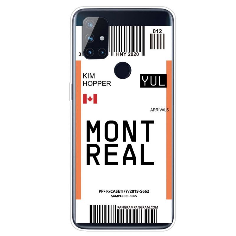 Case Kuoret OnePlus Nord N10 Puhelinkuoret Maihinnousukortti Montrealiin