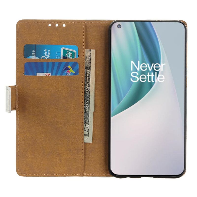 Flip Case OnePlus Nord N10 Pari Pöllöä Puussa