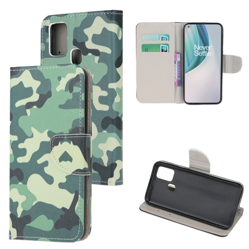 Flip Case OnePlus Nord N10 Sotilaallinen Naamiointi