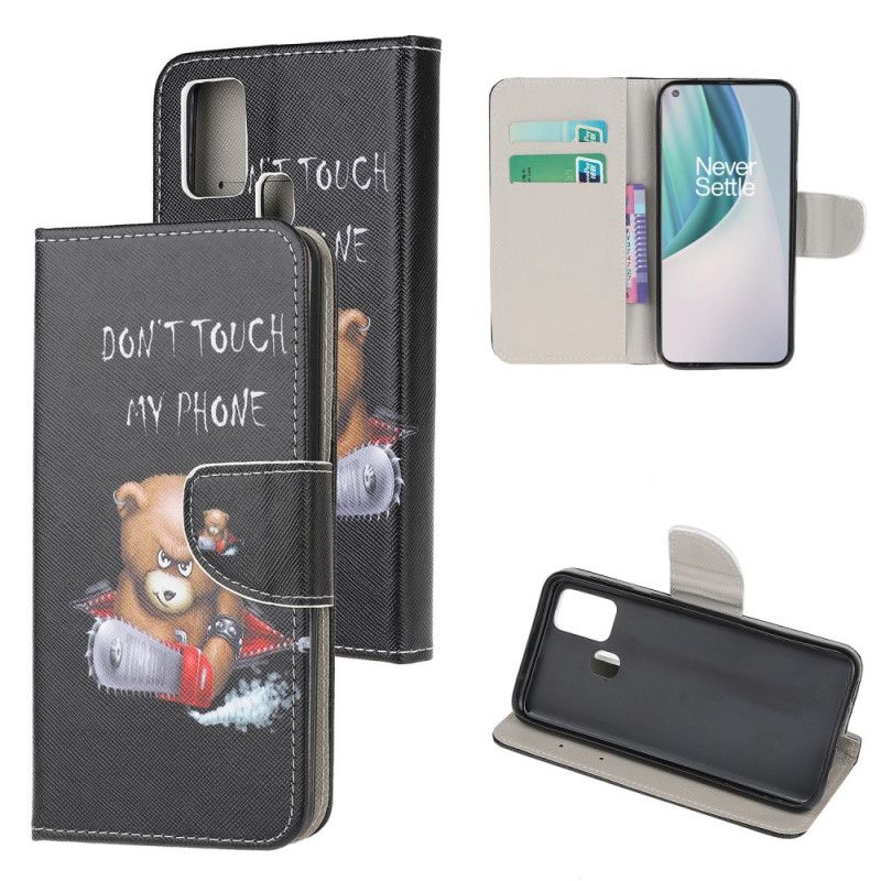 Flip Case OnePlus Nord N10 Vaarallinen Karhu