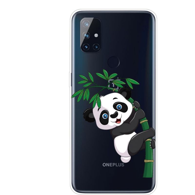 Kuori OnePlus Nord N10 Läpinäkyvä Panda Bambulla Suojakuori