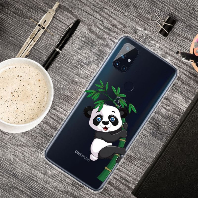 Kuori OnePlus Nord N10 Läpinäkyvä Panda Bambulla Suojakuori