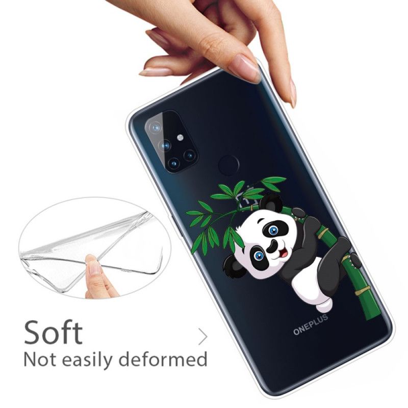 Kuori OnePlus Nord N10 Läpinäkyvä Panda Bambulla Suojakuori