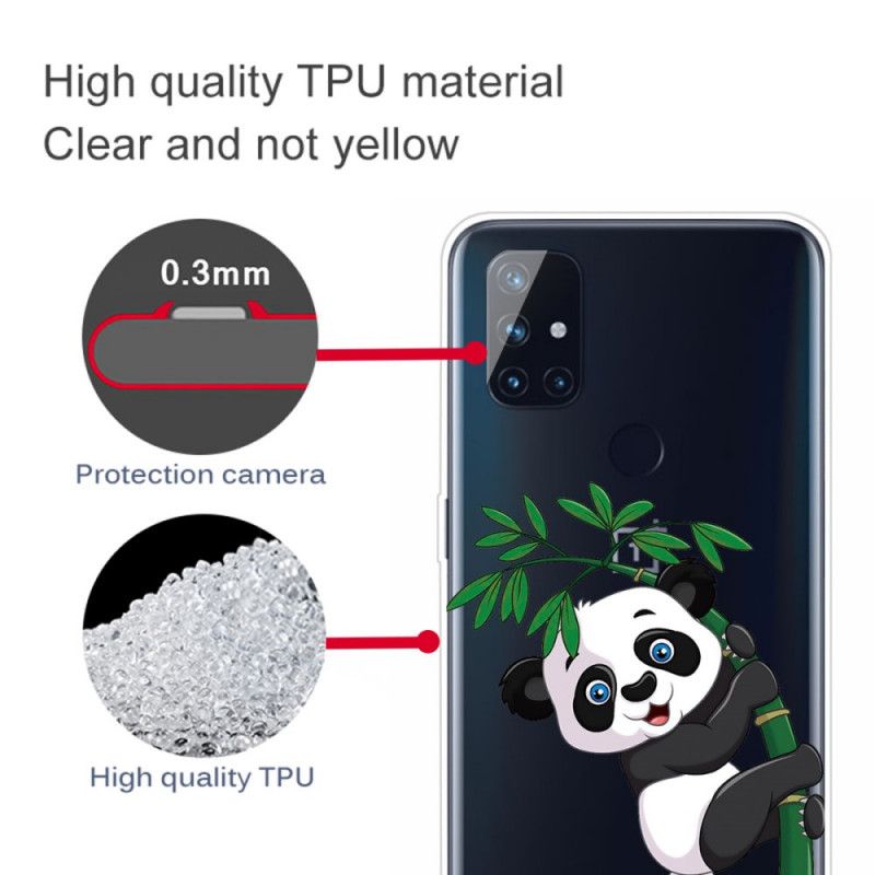 Kuori OnePlus Nord N10 Läpinäkyvä Panda Bambulla Suojakuori