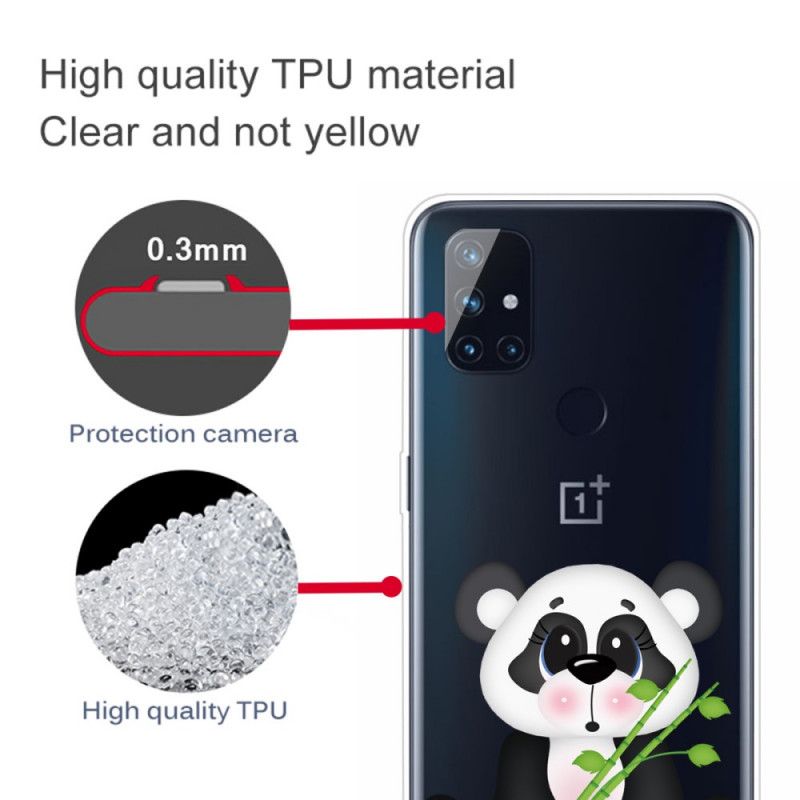 Kuori OnePlus Nord N10 Läpinäkyvä Surullinen Panda Suojakuori