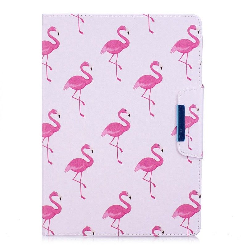 Nahkakotelo iPad (9.7") Puhelinkuoret Flamingoja