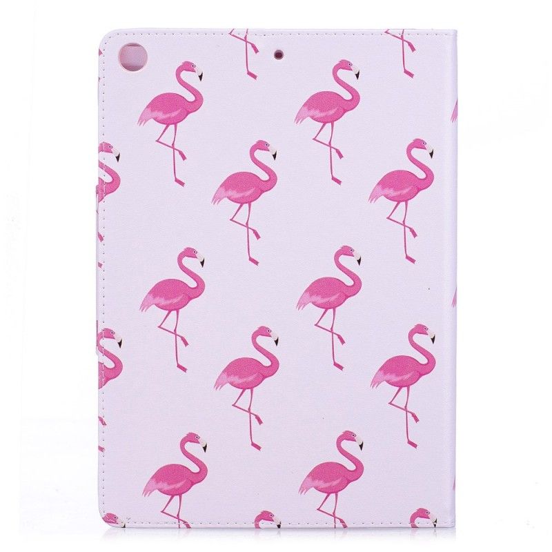 Nahkakotelo iPad (9.7") Puhelinkuoret Flamingoja