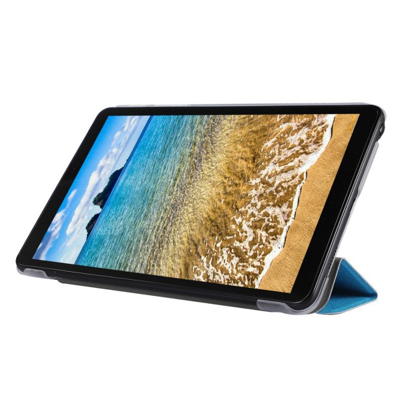 Älykäs Kotelo Samsung Galaxy Tab A 8" (2019) Syaani Musta Silkin Rakenne