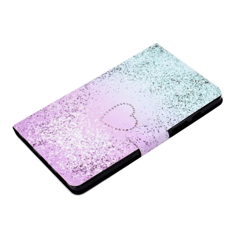 Flip Case Samsung Galaxy Tab A 8" (2019) Sydänpaljetti