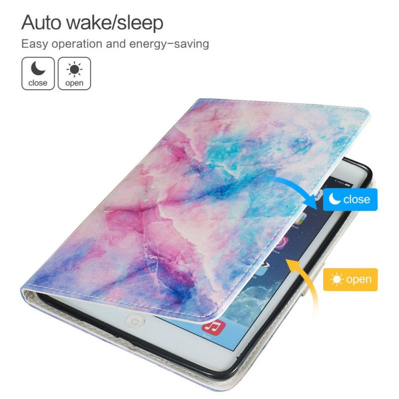 Flip Case Samsung Galaxy Tab A 8" (2019) Värikäs Marmoroitu Kuvio