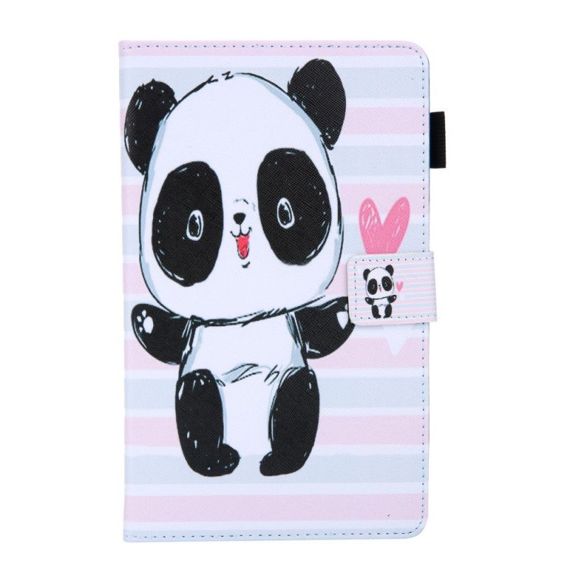 Flip Case Samsung Galaxy Tab A 8" (2019) Valkoinen Musta Pandasarja