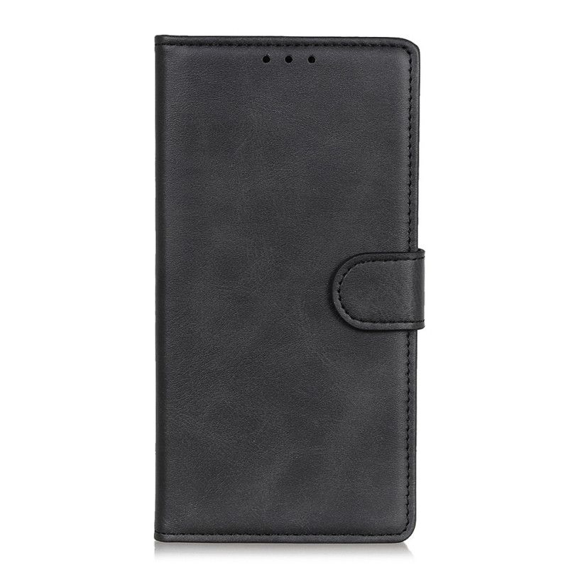 Flip Case OnePlus Nord N100 Punainen Musta Matta Nahka