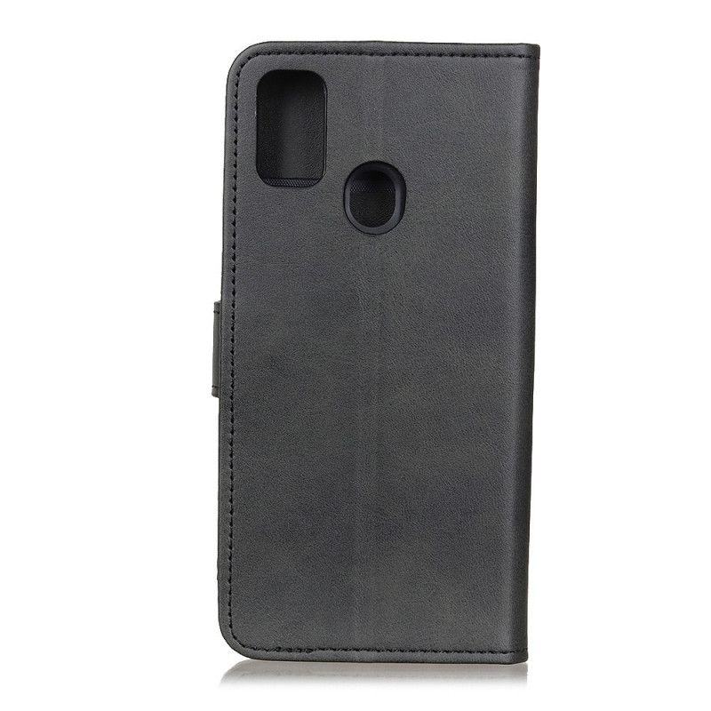 Flip Case OnePlus Nord N100 Punainen Musta Matta Nahka