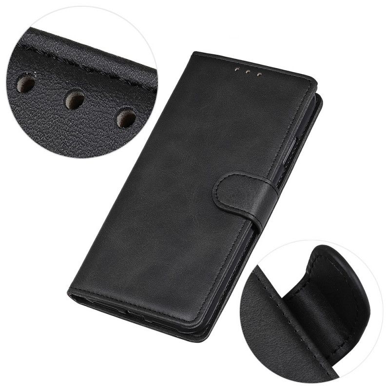 Flip Case OnePlus Nord N100 Punainen Musta Matta Nahka