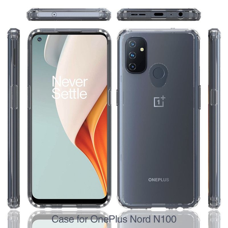 Kuori OnePlus Nord N100 Läpinäkyvä Hybridimalli