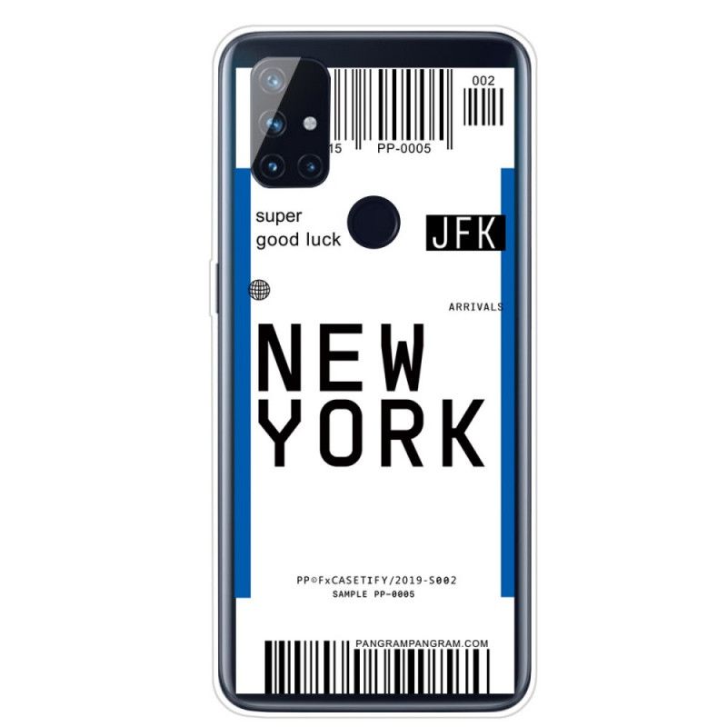 Kuori OnePlus Nord N100 Tummansininen Musta Maihinnousukortti New Yorkiin